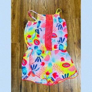 Cat and Jack Girls Floral Romper (XL)